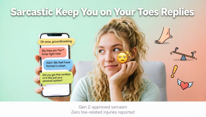 Sarcastic Keep You on Your Toes Replies