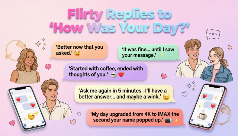 Flirty Replies to “How Was Your Day?”