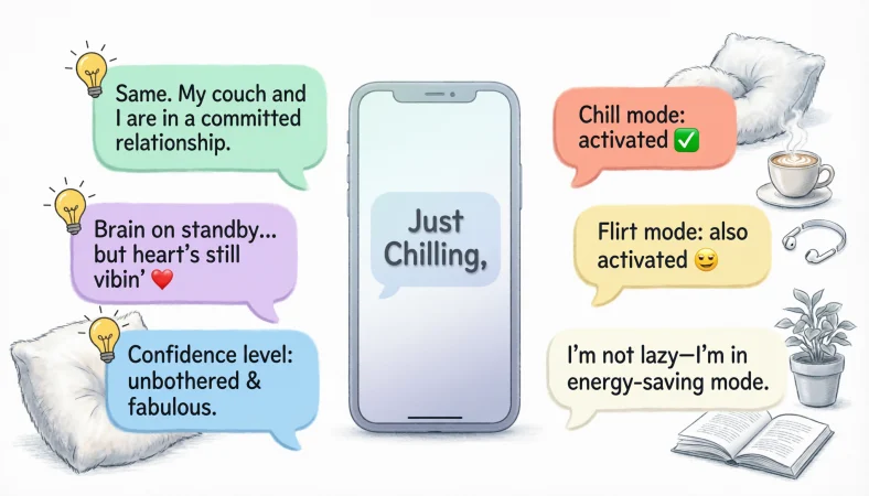Clever Replies to “Just Chilling”