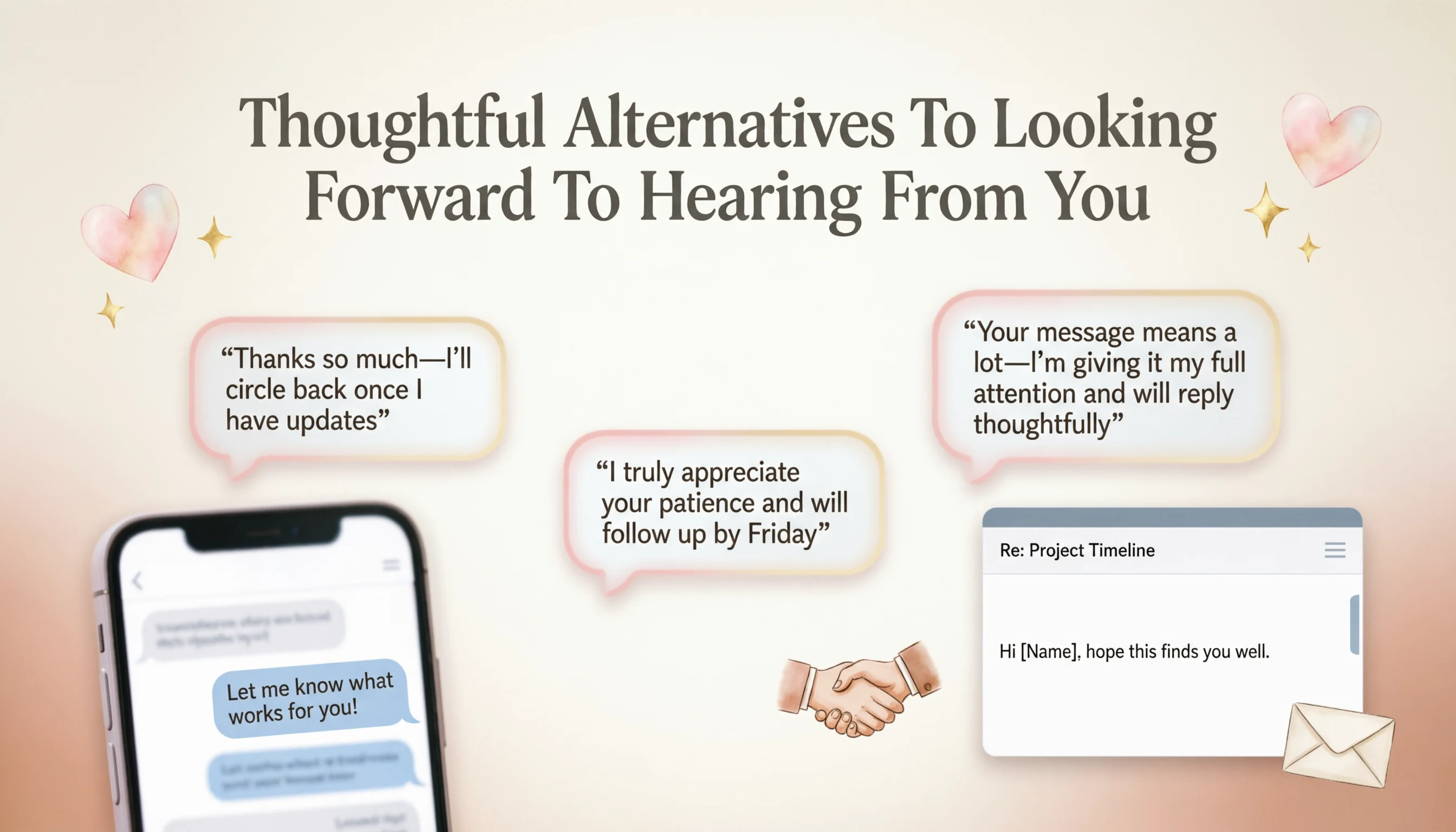 Thoughtful Alternatives To Looking Forward To Hearing From You