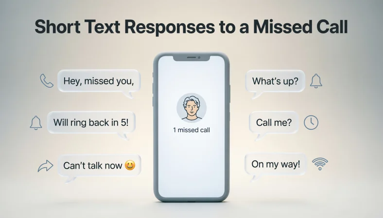 Short Text Responses to a Missed Call