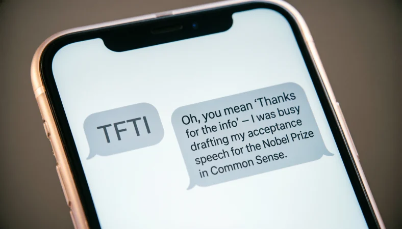 witty polite responses to tfti