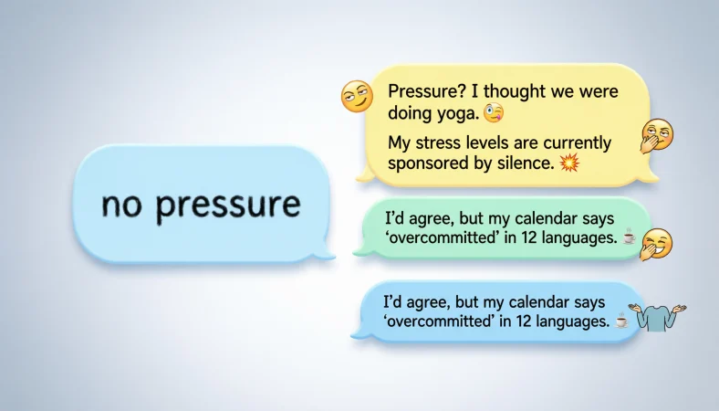 hilarious comebacks to no pressure sarcasm