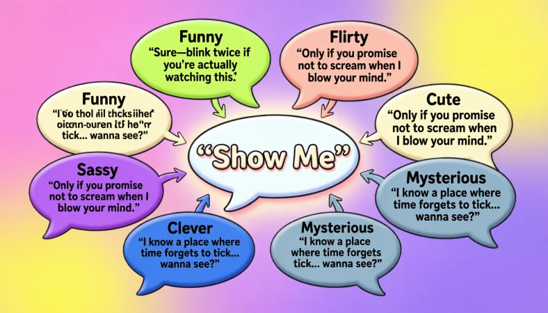 how to respond to show me