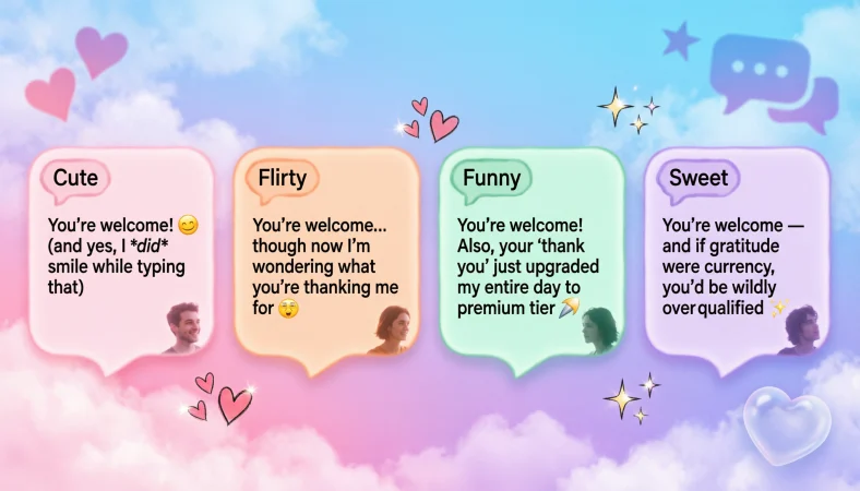 how to respond to thank you from a crush