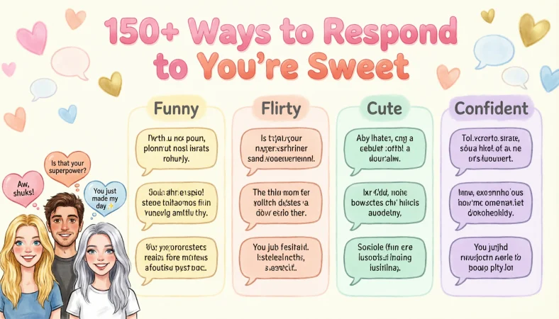 how to respond to youre sweet