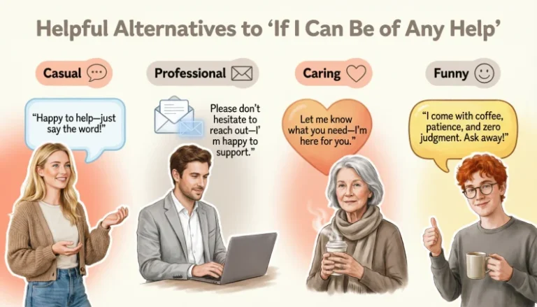 If I can be of any help alternatives