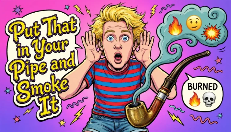 put that in your pipe and smoke it