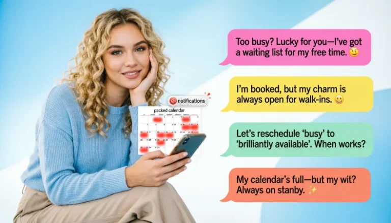 Replies to “I’m too busy”