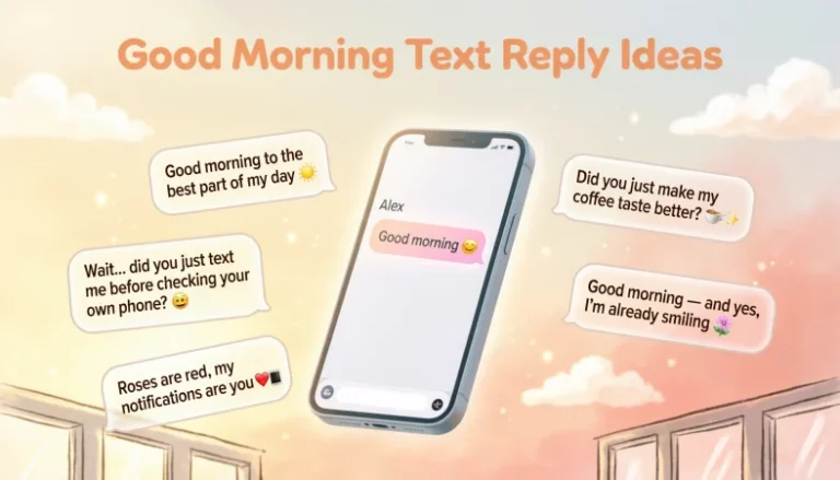 Reply to good morning text from crush