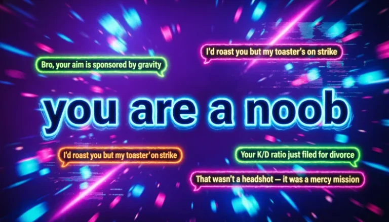 savage comebacks to you are a noob