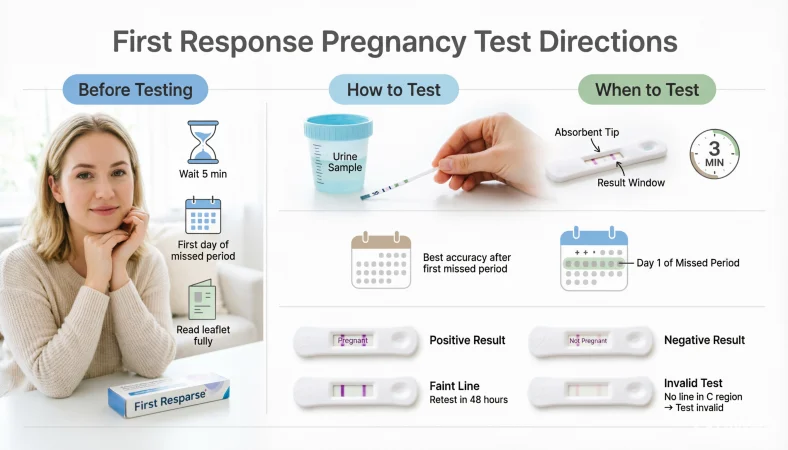 first response pregnancy test directions