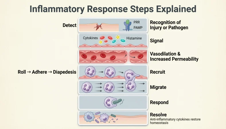 inflammatory response steps