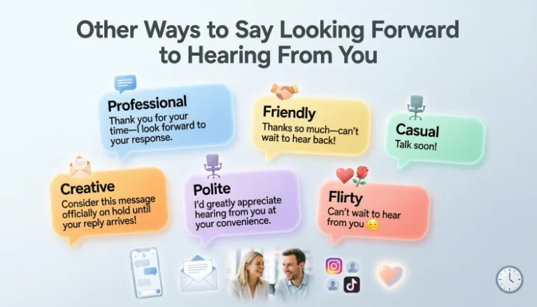 Other ways to say looking forward to hearing from you