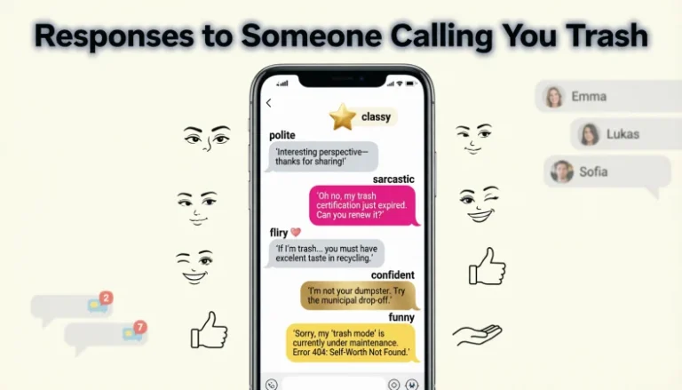 Responses to someone calling you trash