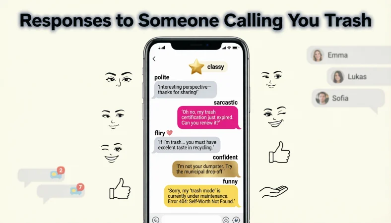 Responses to someone calling you trash