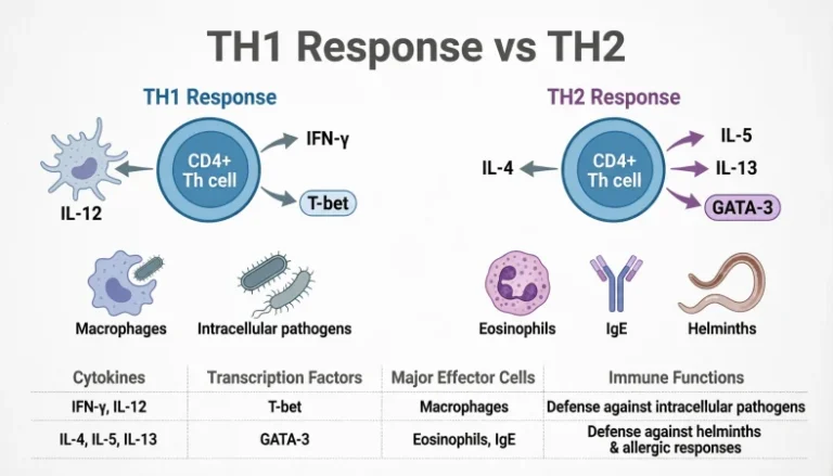 th1 response vs th2