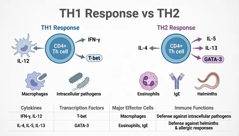 th1 response vs th2