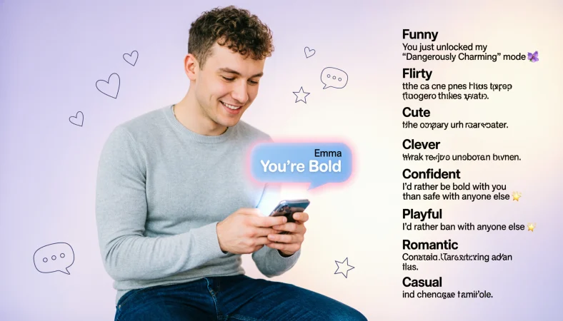 When a girl calls you bold replies