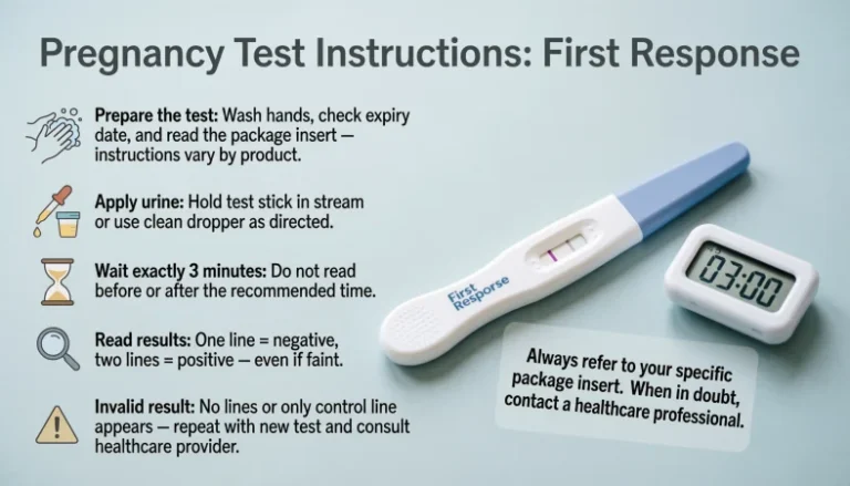 pregnancy test instructions first response